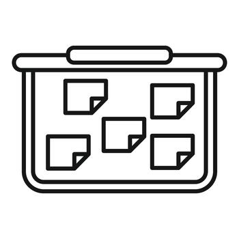 ágil melé tablero con pegajoso notas lluvia de ideas Tareas vector