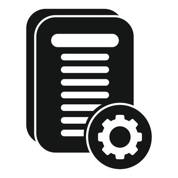 Document settings icon adjusting file configuration vector