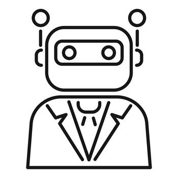 Robot assistant icon representing ai technology automation vector