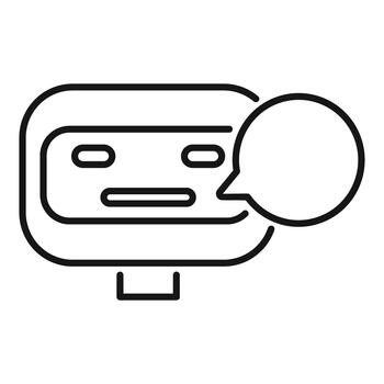 Chatbot artificial intelligence robot giving speech bubble vector