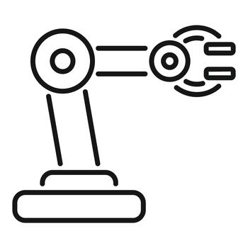 robótico brazo icono representando industria automatización tecnología vector