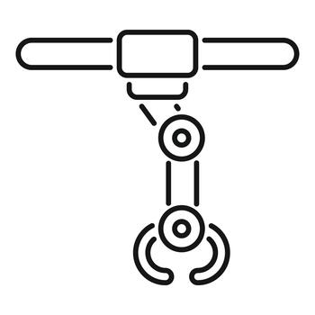 Robotic arm showing industrial automation and smart technology vector