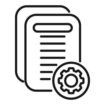 Document files settings management process icon vector