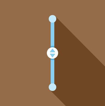 Vertical slider user interface element adjusting control vector