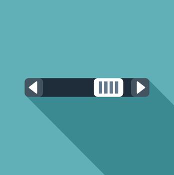 User interface player slider bar with flat design vector