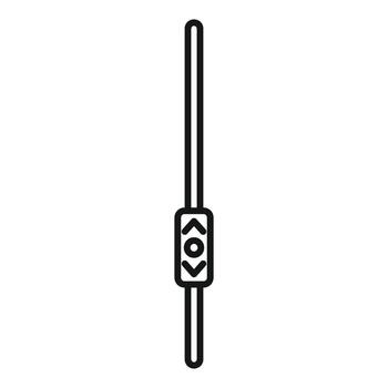Vertical ui scrollbar line art icon design vector