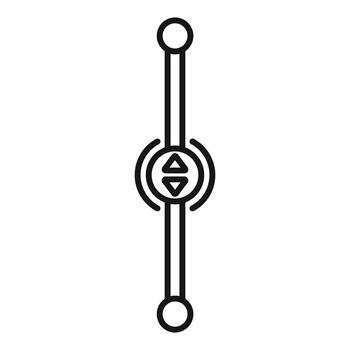 User interface scroll bar outline icon vector