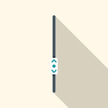 Scrollbar with flat design and long shadow vector