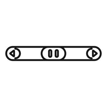 Digital audio player interface control buttons icon vector