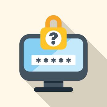 computadora demostración olvidó contraseña iniciar sesión pantalla con candado vector