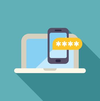 Two factor authentication for online security login vector