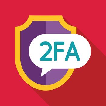 2fa dos factor autenticación seguridad proteger icono vector