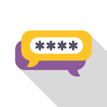 Private message chat with hidden password input vector