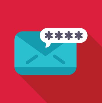 correo electrónico sobre con contraseña protegido mensaje concepto vector