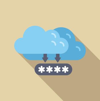 Cloud computing data security with password protection vector