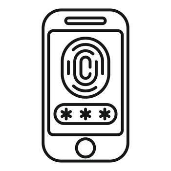 Smartphone security access using fingerprint and password vector