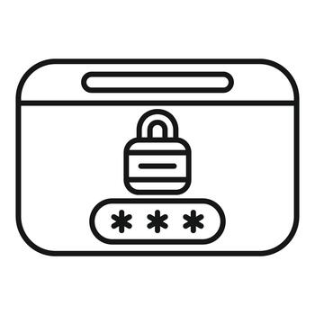 contraseña proteccion con bloquear icono en interfaz ventana vector