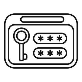 accediendo en línea cuenta con contraseña y seguridad llave vector