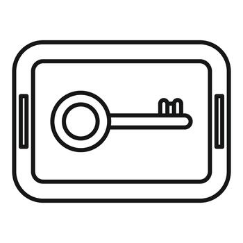 Tablet screen displaying key access digital security vector