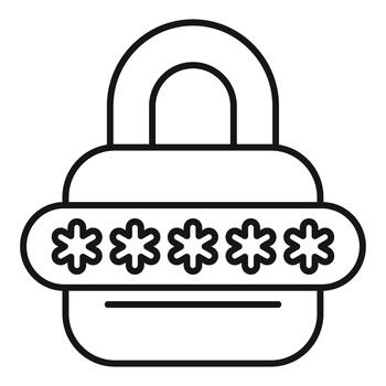 candado icono demostración contraseña creando concepto vector