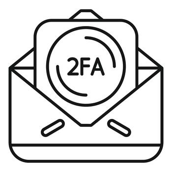 Email notification two factor authentication security system concept vector