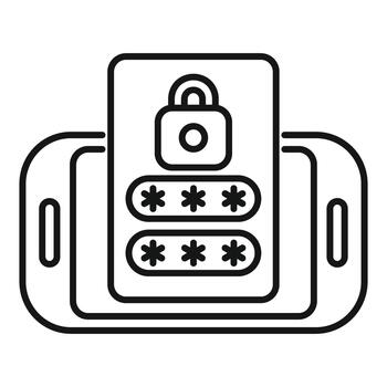 teléfono inteligente mostrando contraseña entrada formar con candado vector