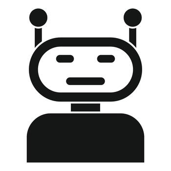 robot chatbot ai asistente tecnología informática icono vector