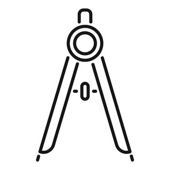 Drawing compass tool for geometry and drafting vector