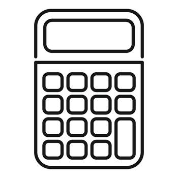 Calculator adding numbers for math and finance calculating vector