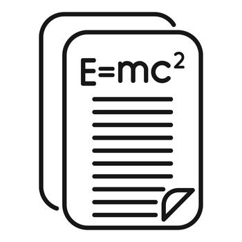 Document showing emc physics science formula icon vector