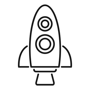 Rocket icon representing startup launch and technology growth vector