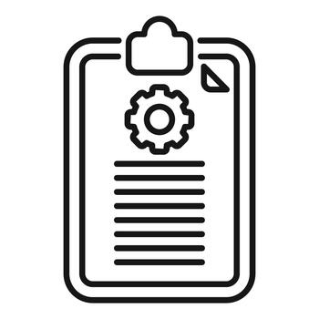 documento administración ajustes icono demostración un portapapeles vector