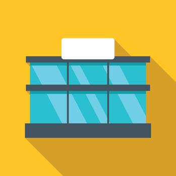 moderno escaparate edificio con blanco firmar vector