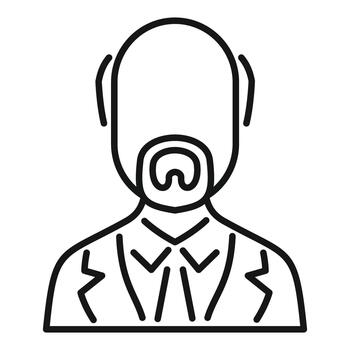 Faceless man avatar icon representing user profile vector