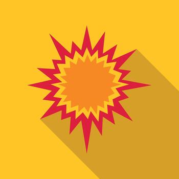 Exploding boom burst icon creating comic pop art effect vector