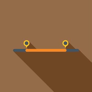 Progress bar showing route navigation timeline concept vector