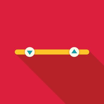 Horizontal slider user interface element controlling adjustment levels vector