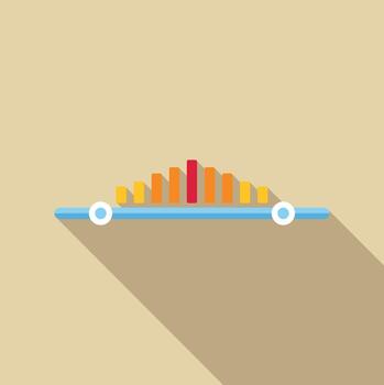 audio igualada plano diseño icono ajustando sonido ajustes vector