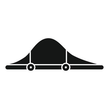 Normal distribution bell curve showing data statistics graph vector