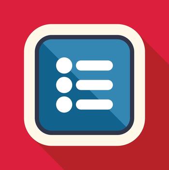 Menu list icon flat design user interface vector