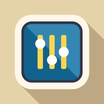 Adjusting settings with interface equalizer control icon vector