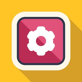 Settings gear icon indicating configuration options vector