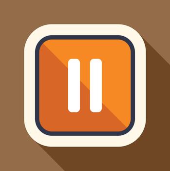 un plano icono con el número dos en eso vector