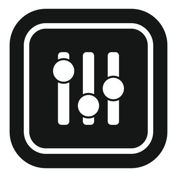 Adjusting settings on a customizable digital interface control panel vector