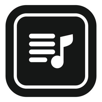Music playlist playing list icon button vector