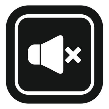 An icon of a speaker with an x symbol vector