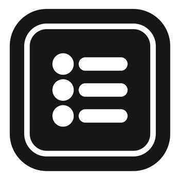 Ui menu list icon for mobile app vector