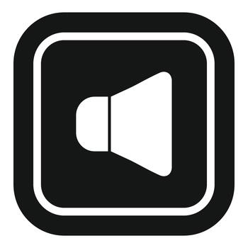 Speaker volume symbol icon for digital interface vector