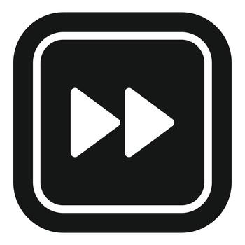 Fast forward media player control button icon vector