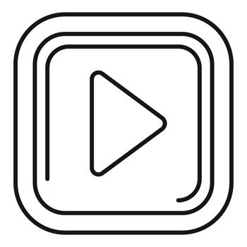 Play button icon for media player vector